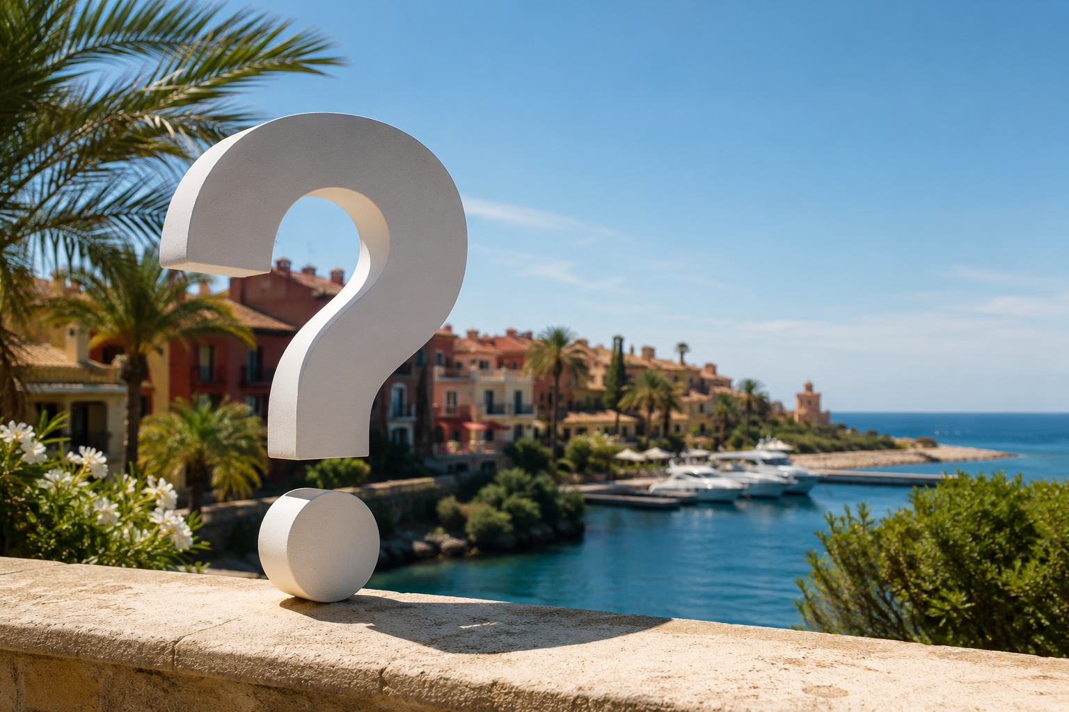Mediterranean Sotogrande marina view representing frequently asked questions about living and property in Sotogrande Spain