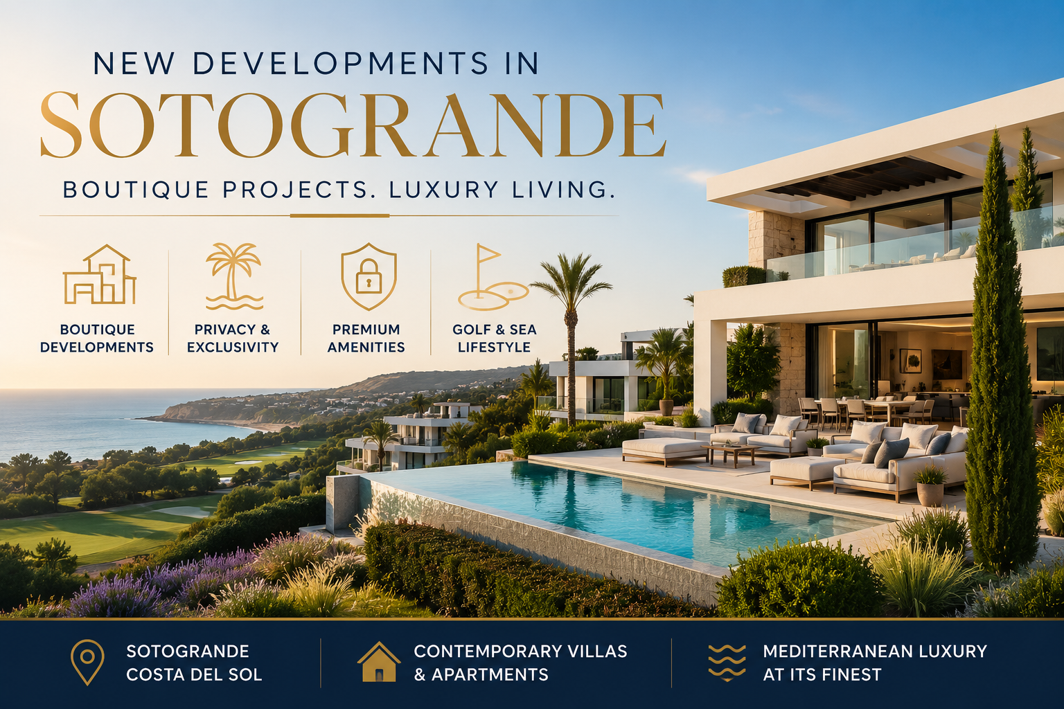 New developments in Sotogrande including boutique projects and modern villas